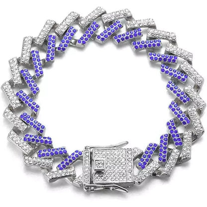Miami Rhinestone Iced Cuban Link Chain Bracelet