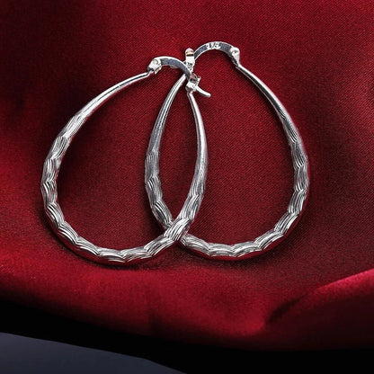 925 smooth circle big hoop earrings KK Labib