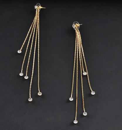 Long Chain Tassel Drop Dangle Earrings