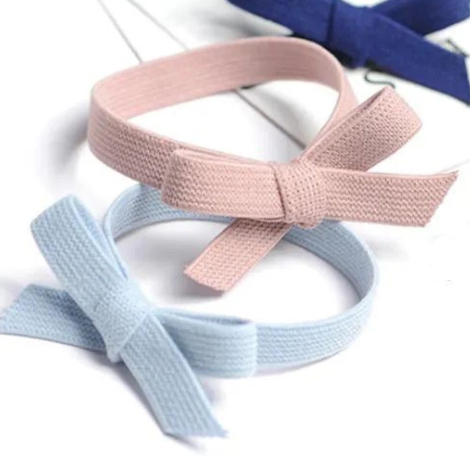 Solid Color Bow Knotted Hair Rubber Band