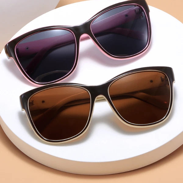 Polarized Sunglasses Square Frame Sports Driving with Pouch Men's Women Eyewear