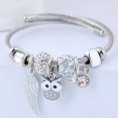 Beaded Owl Angel Bracelet