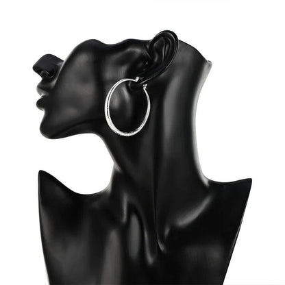 925 smooth circle big hoop earrings KK Labib