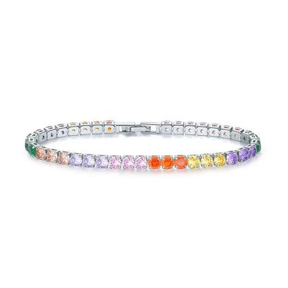 Silver Cubic Zircon Tennis Bracelet