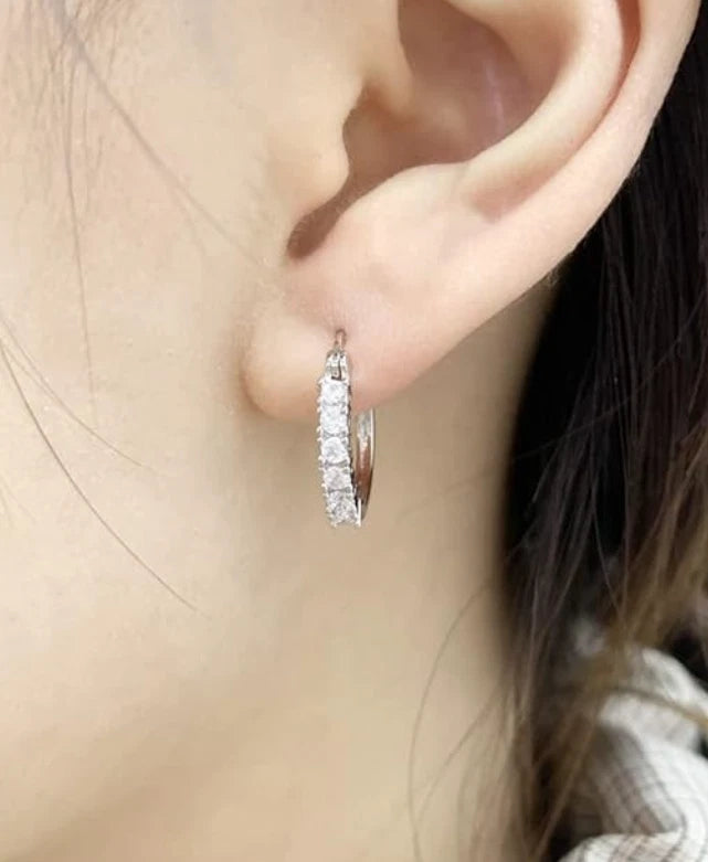 Sapphire  Hoop Earrings