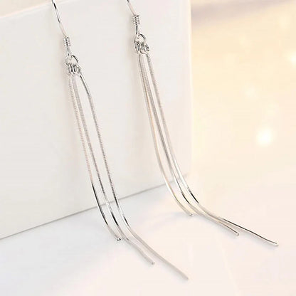 Long Chain Tassel Drop Dangle Earrings