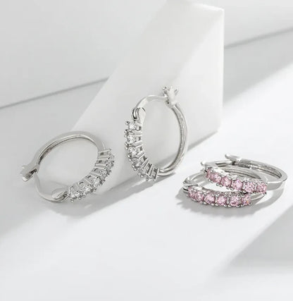 Sapphire  Hoop Earrings