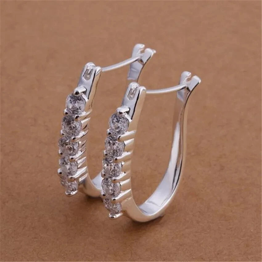 Silver Stunning Various Style Stud Earrings
