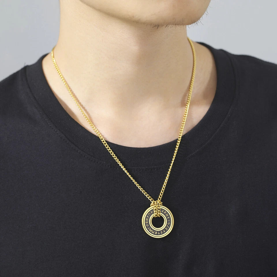 Viking Rune Circle Pendant KK Labib