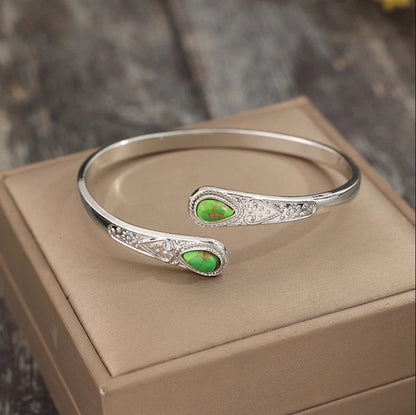 Vintage Open Cuff Stone Bangle KK Labib