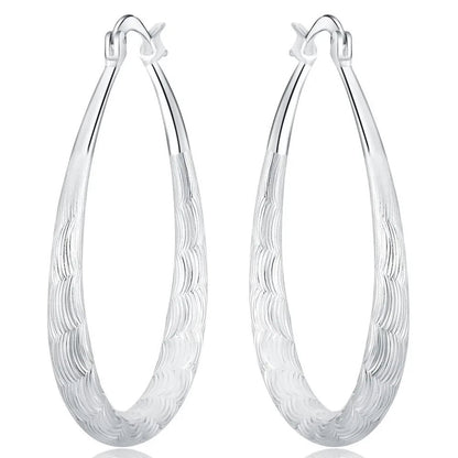 925 smooth circle big hoop earrings KK Labib