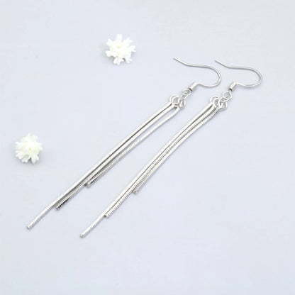 Long Chain Tassel Drop Dangle Earrings