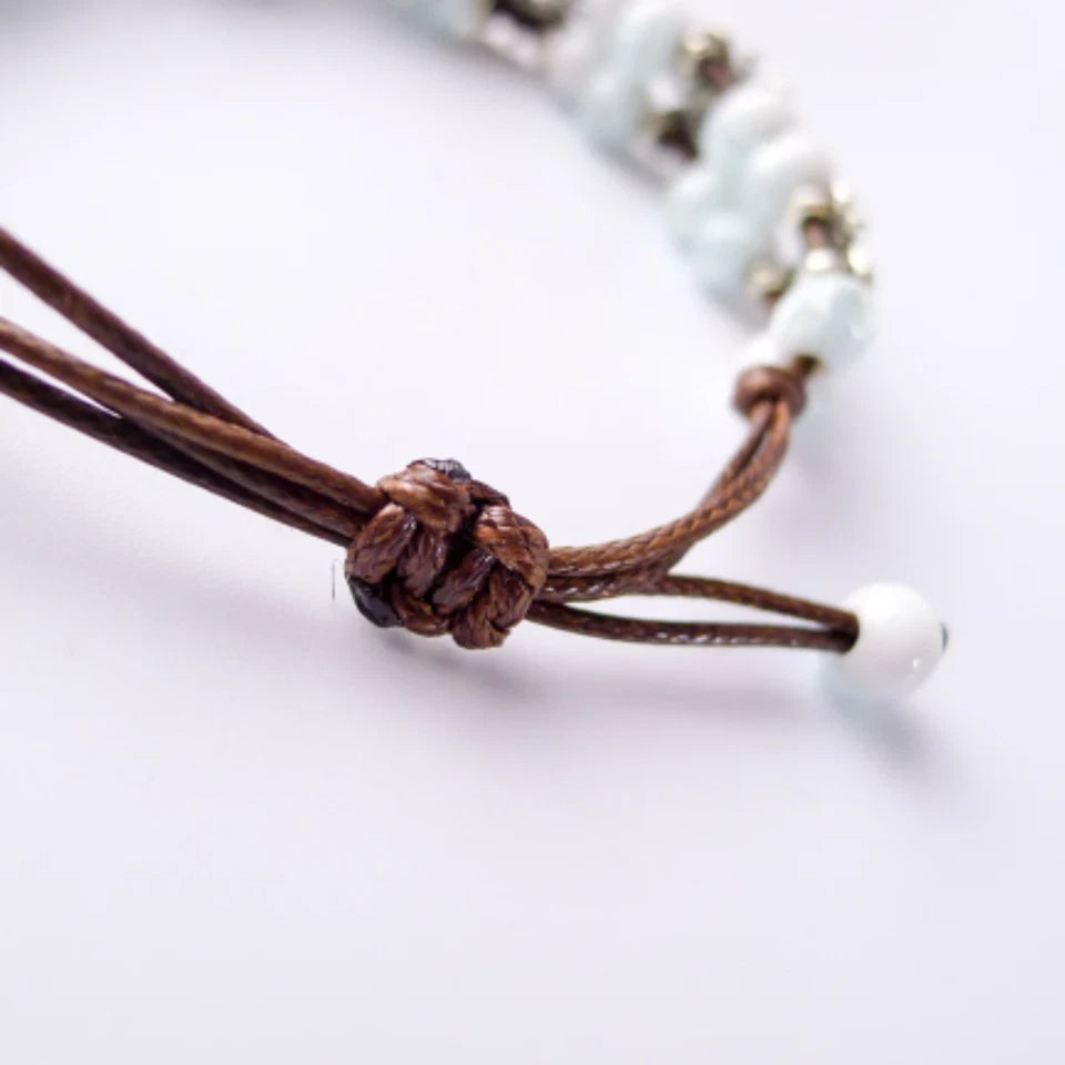 Ceramic Four-leaf clover Ethnic Bracelet