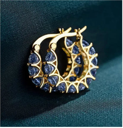 Cubic Zirconia Huggie Hoop Earrings