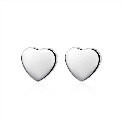 925 Sterling Silver Stunning Heart Stud Earrings Womens Girls Jewellery Gift UK