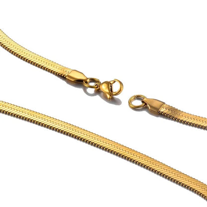 Flat Snake Chain Necklace