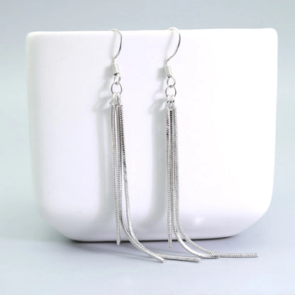 Long Chain Tassel Drop Dangle Earrings