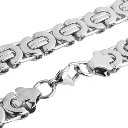 Stainless Steel Byzantine Chain Bracelet