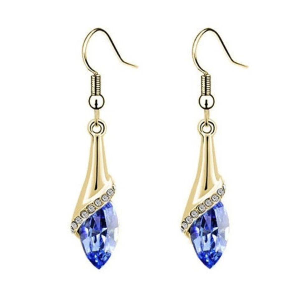 Dangle Leaf Earrings Teardrop