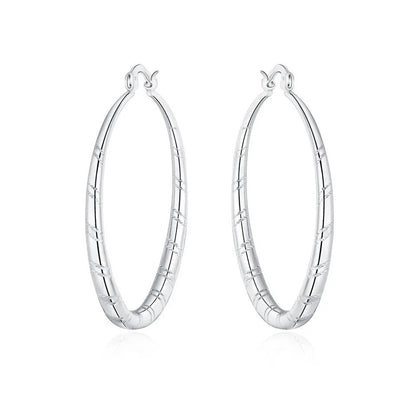 925 smooth circle big hoop earrings KK Labib