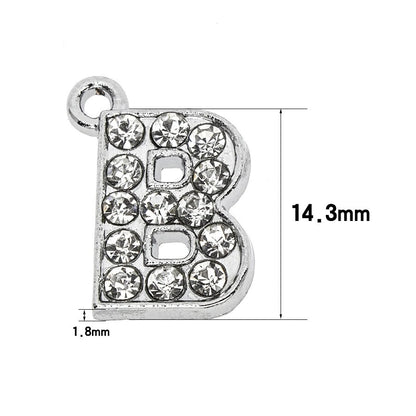 A to Z Rhinestone Letter Pendant