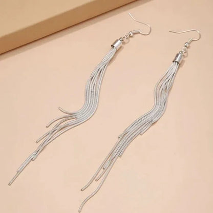 Long Chain Tassel Drop Dangle Earrings