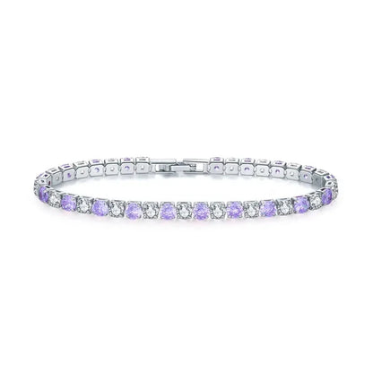 Silver Cubic Zircon Tennis Bracelet