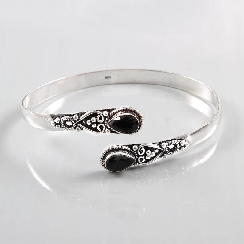Vintage Open Cuff Stone Bangle KK Labib