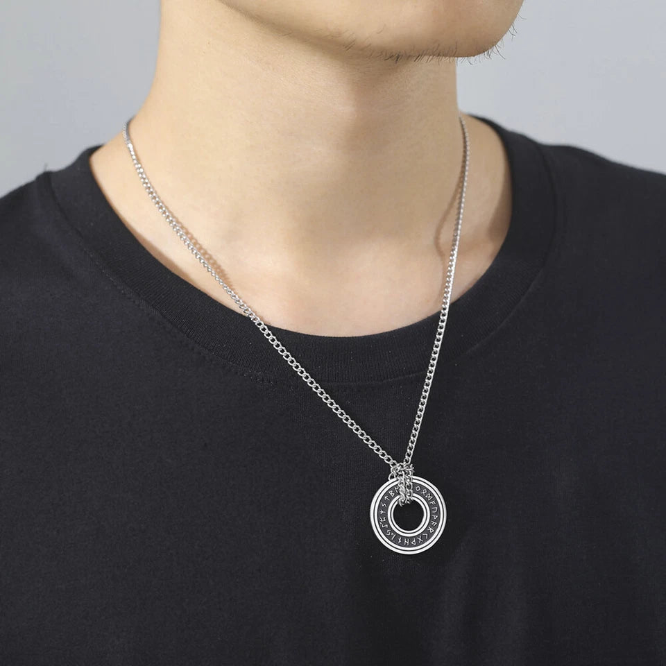Viking Rune Circle Pendant KK Labib
