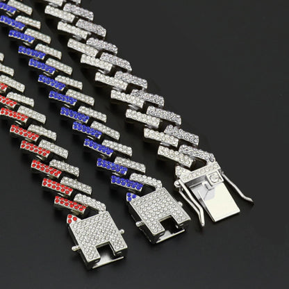 Miami Rhinestone Iced Cuban Link Chain Bracelet