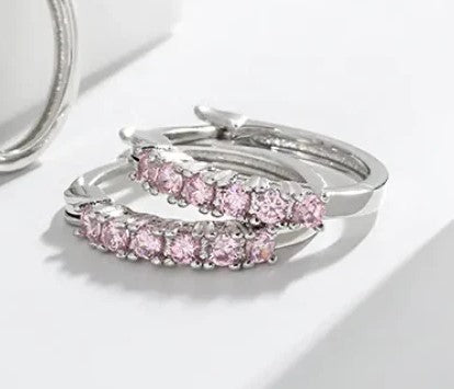 Sapphire  Hoop Earrings