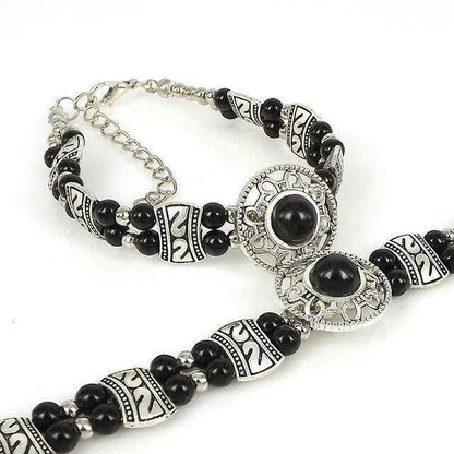 DIY Tibetan Silver Beads Fancy Bracelet KK Labib