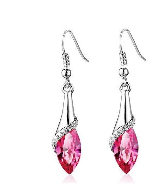 Dangle Leaf Earrings Teardrop