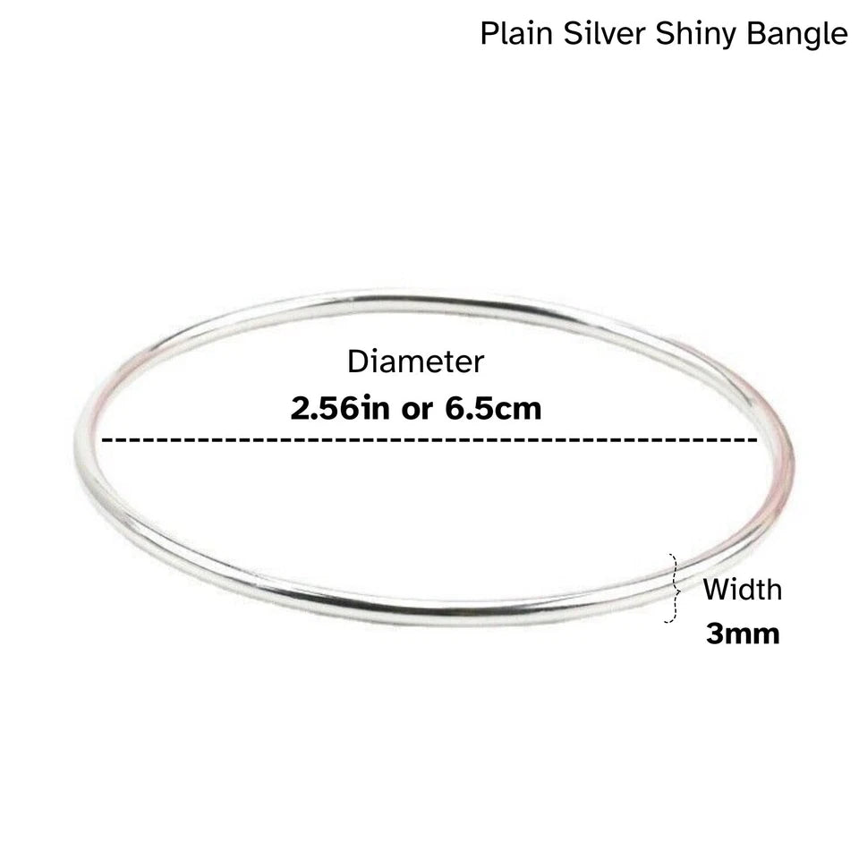 Bracelet 925 Sterling Silver Filled Solid Cuff Bangle Ladies Fashion Jewellery