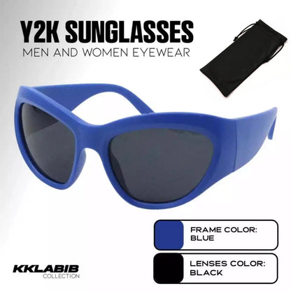 Y2K Sunglasses Fashion Oversized Cat Eye Punk UV400 Outdoor Men Women Glasses