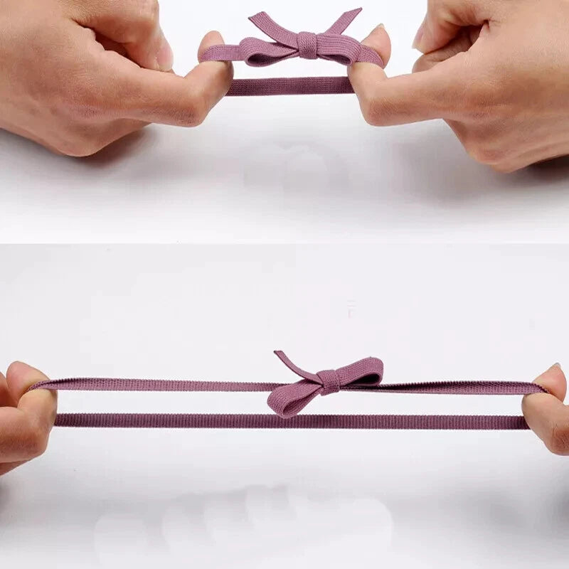 Solid Color Bow Knotted Hair Rubber Band