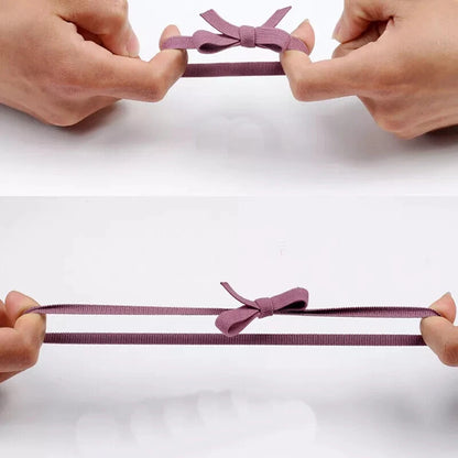 Solid Color Bow Knotted Hair Rubber Band