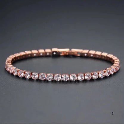 Silver Cubic Zircon Tennis Bracelet