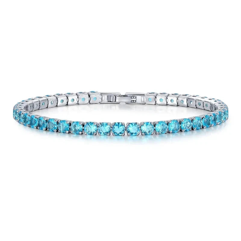 Silver Cubic Zircon Tennis Bracelet