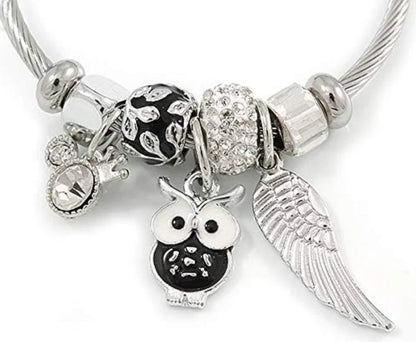 Beaded Owl Angel Bracelet