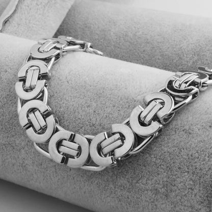 Stainless Steel Byzantine Chain Bracelet