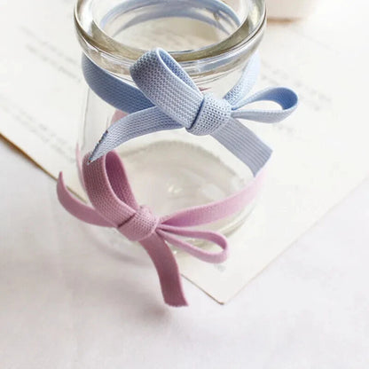 Solid Color Bow Knotted Hair Rubber Band