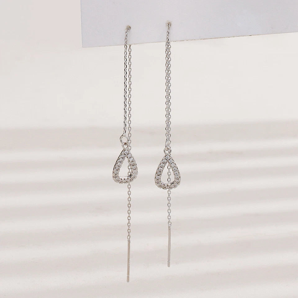 Long Chain Tassel Drop Dangle Earrings