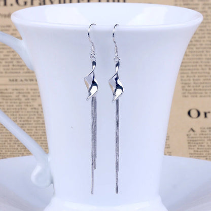 Long Chain Tassel Drop Dangle Earrings