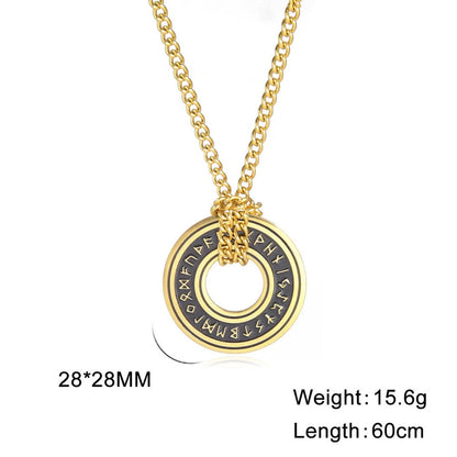 Viking Rune Circle Pendant KK Labib