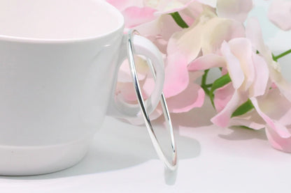 Bracelet 925 Sterling Silver Filled Solid Cuff Bangle Ladies Fashion Jewellery