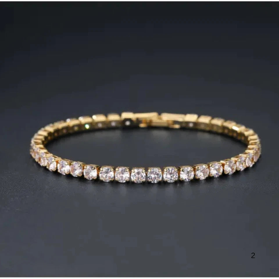 Silver Cubic Zircon Tennis Bracelet