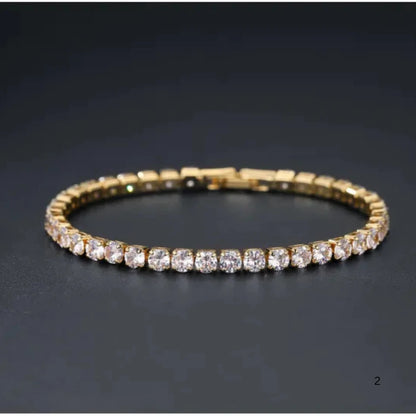Silver Cubic Zircon Tennis Bracelet