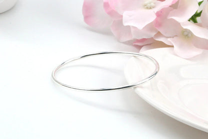 Silver Filled Solid Cuff Bangle bracelet