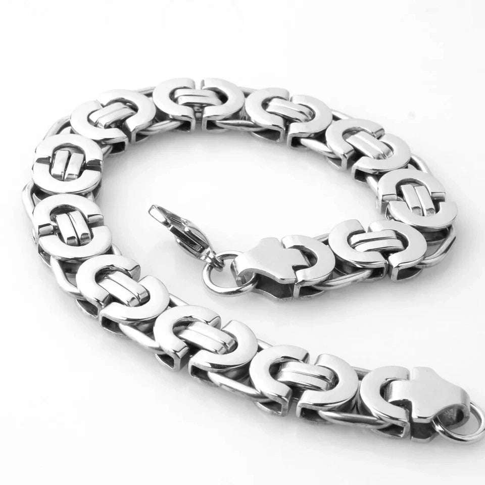 Stainless Steel Byzantine Chain Bracelet